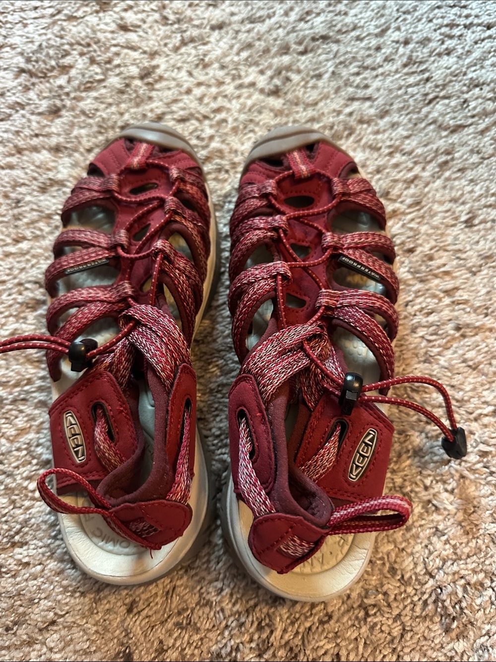 Keen Women's Burgundy Red Outdoor Closed-Toe Sandals